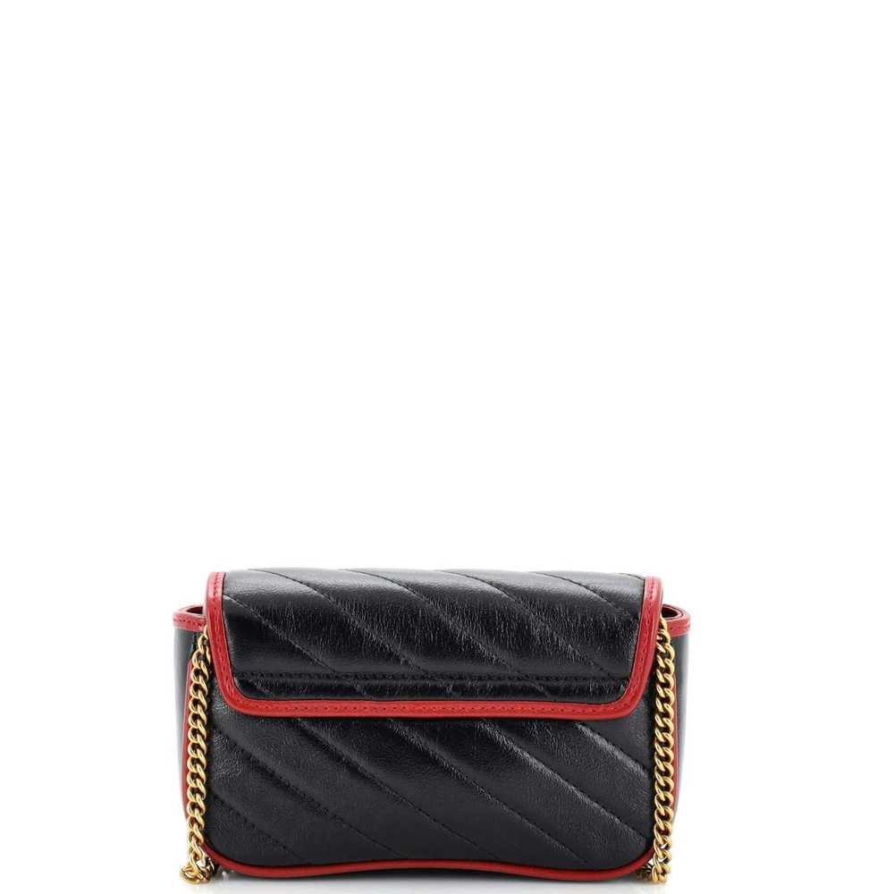 Gucci GG Marmont Flap Bag Diagonal Quilted Leathe… - image 3