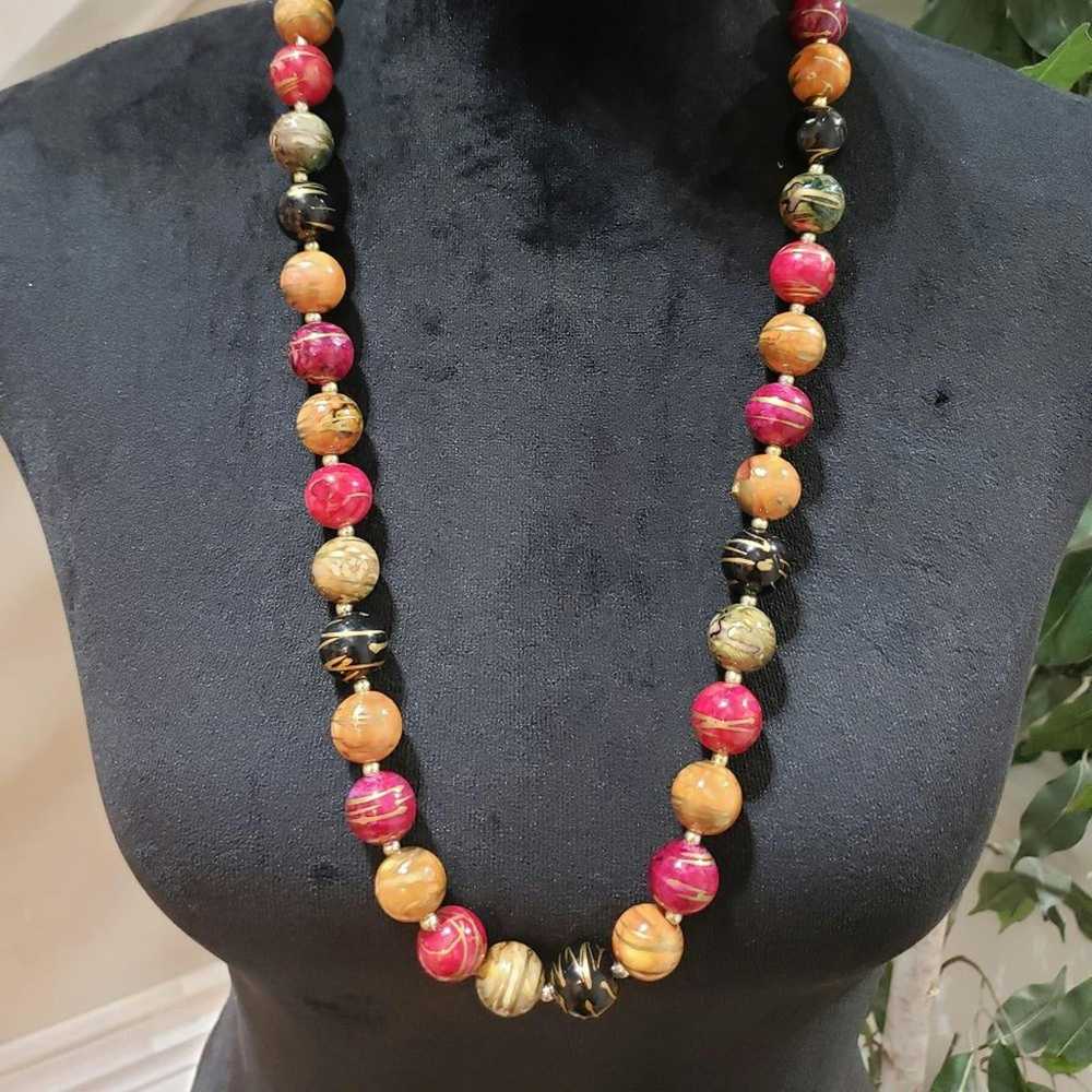 Other Womens Beaded Single Strand Chunky Statemen… - image 1