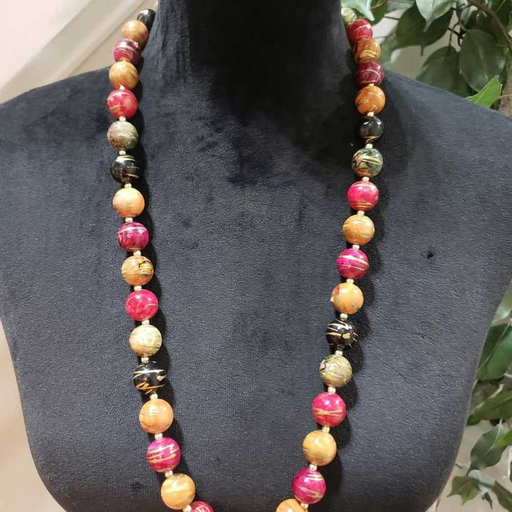 Other Womens Beaded Single Strand Chunky Statemen… - image 2