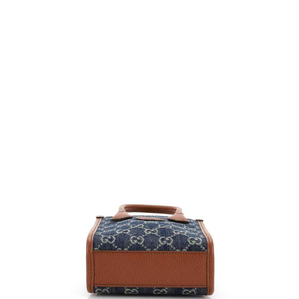 Gucci Interlocking G Patch Tote GG Denim Mini - image 4