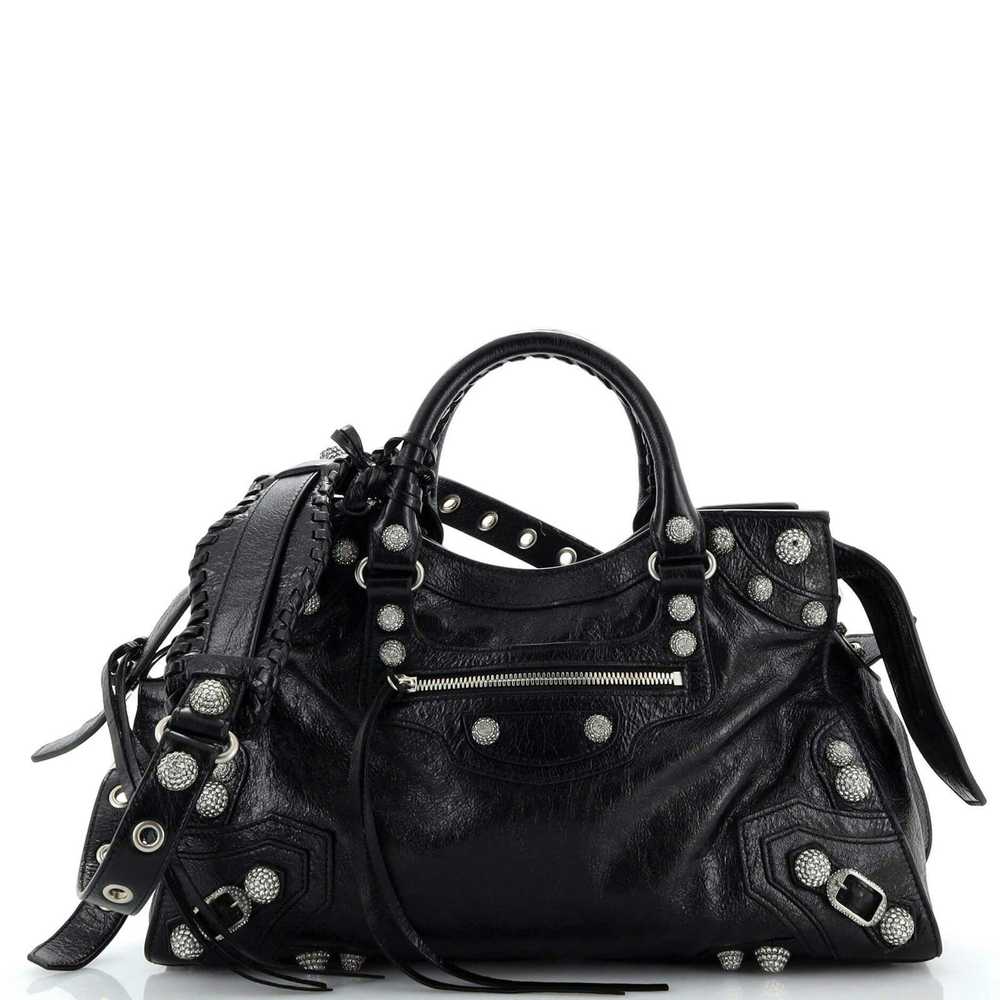 Balenciaga Neo Cagole City Bag Leather with Cryst… - image 1