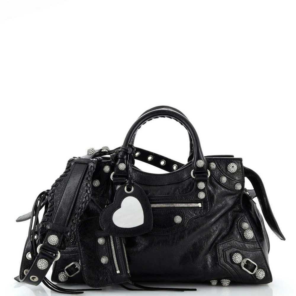 Balenciaga Neo Cagole City Bag Leather with Cryst… - image 2