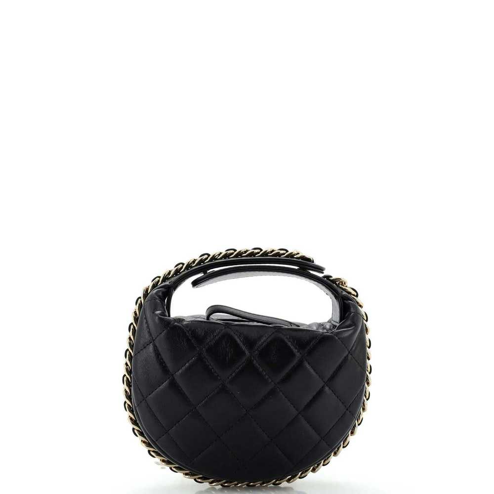 Chanel Chain Around Hobo Pouch Quilted Lambskin M… - image 4