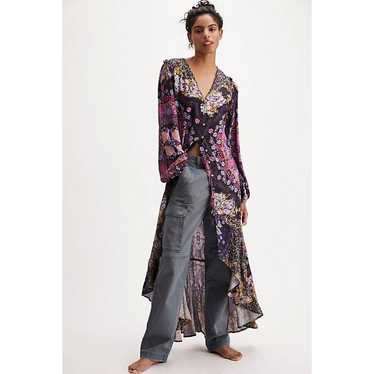 New Free People Marais Printed Midi Dress $168 X-… - image 1