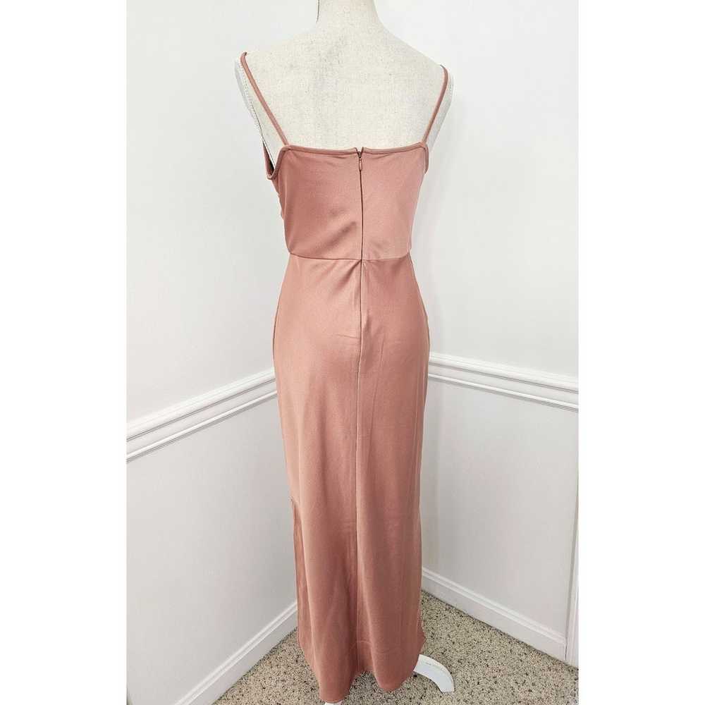 BHLDN Anthropologie Cali Pink Blush Satin Cowl Ne… - image 4