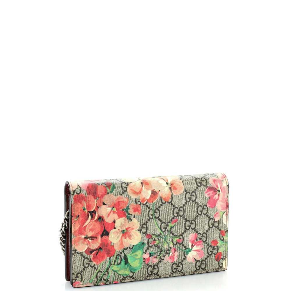 Gucci Chain Wallet Blooms Print GG Coated Canvas … - image 2