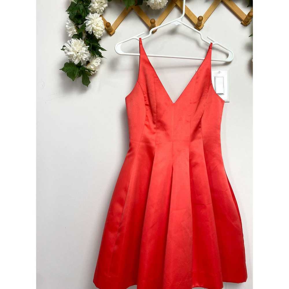 Badgley Mischka Red Orange Mini Dress - image 2
