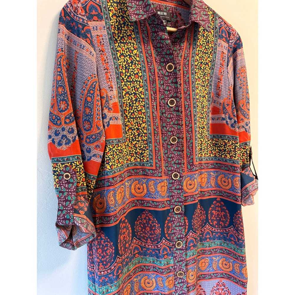 Anthropologie Maeve Casablanca Silk Shirtdress - image 3