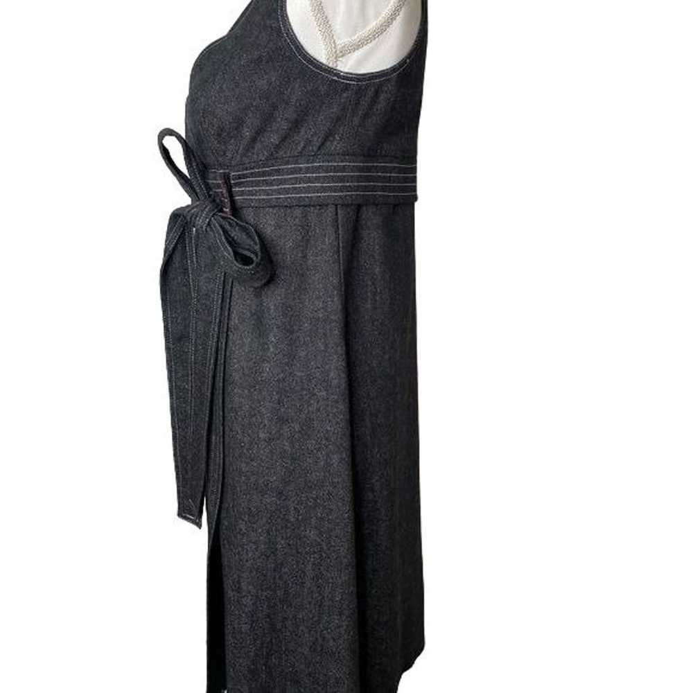 Anna Sui ladies wrap dress sleeveless gray wool c… - image 4