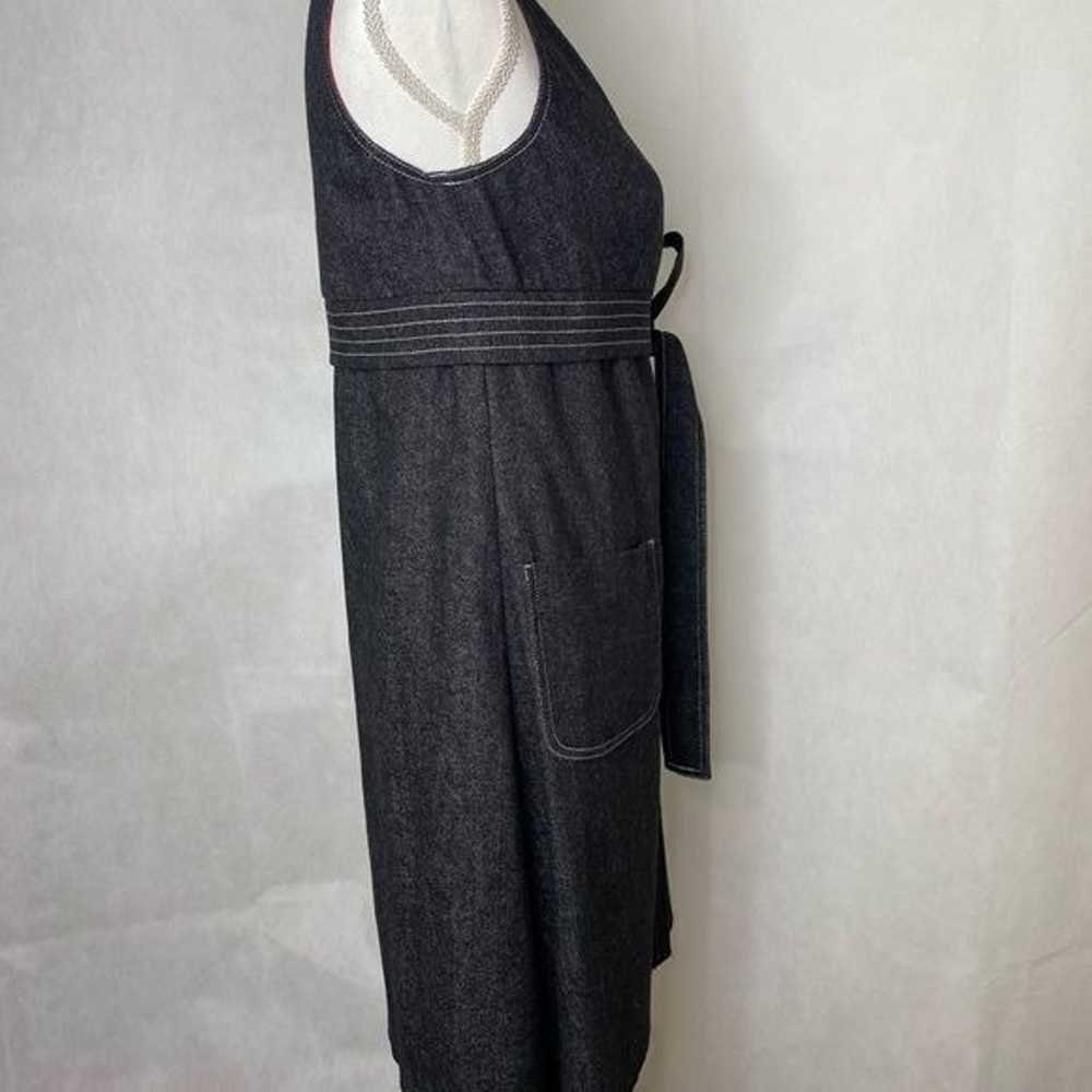 Anna Sui ladies wrap dress sleeveless gray wool c… - image 6