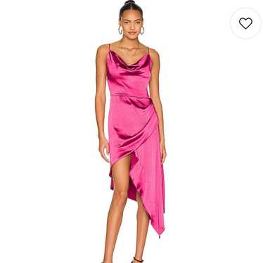 Exclusive Elegance Mauve Satin Tiered Maxi Dress