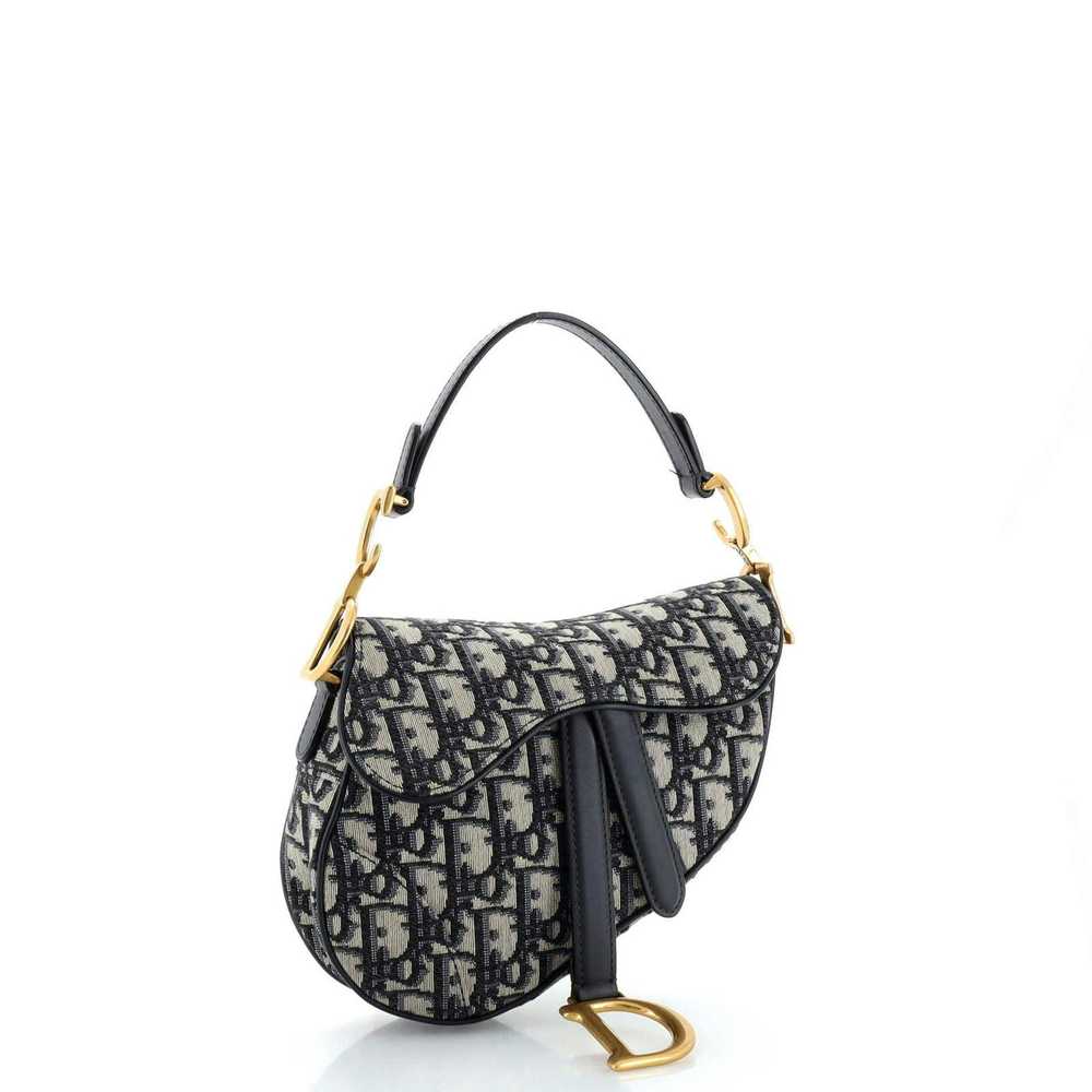 Dior Saddle Handbag Oblique Canvas Mini - image 2