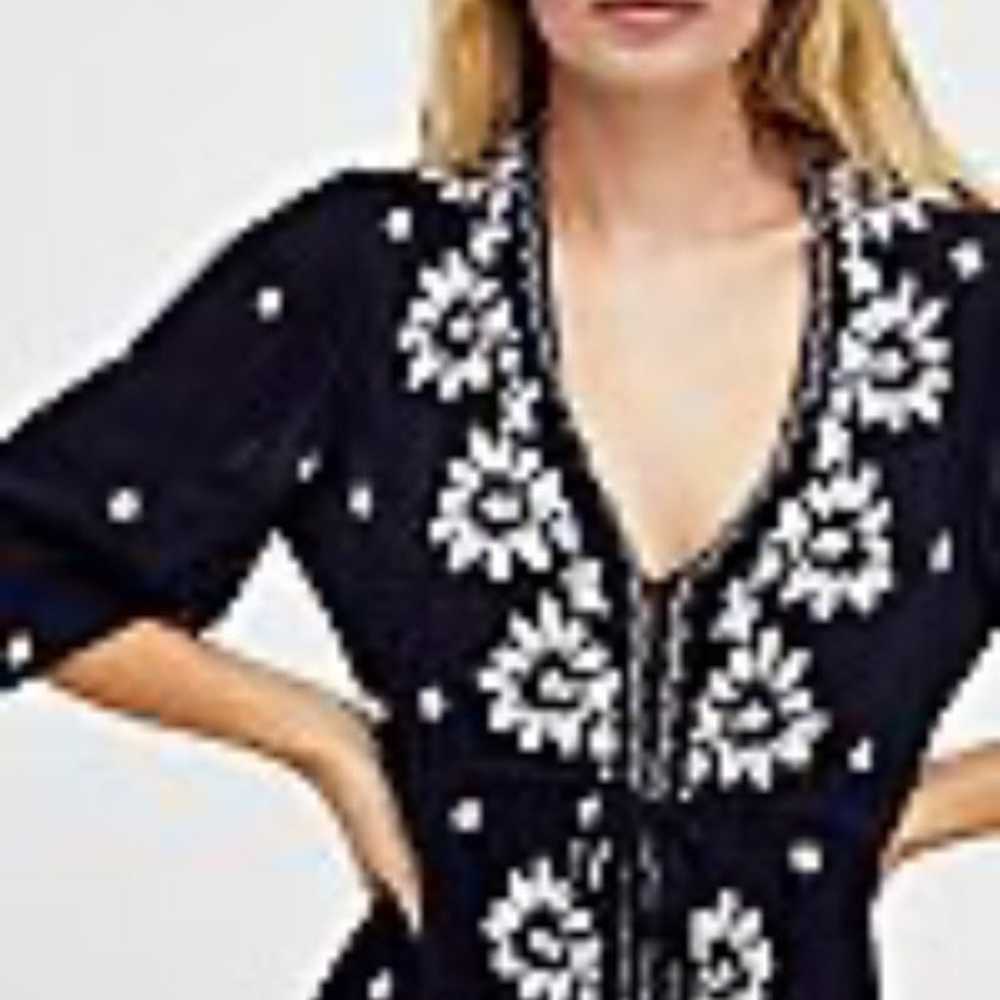 Free People Embroidered V Maxi Dress - image 2