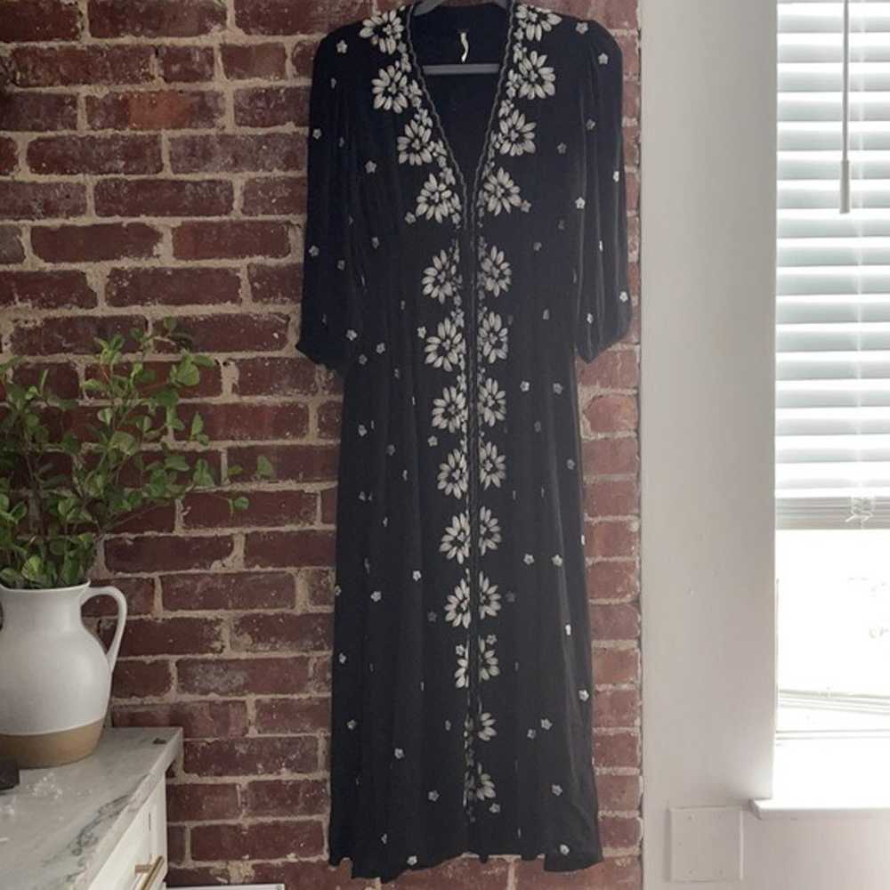 Free People Embroidered V Maxi Dress - image 3
