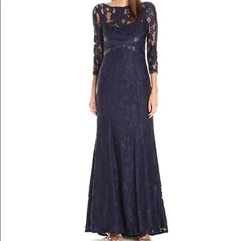 NWT Adrianna Papell Lace Gown Beaded Dress sz 2 m… - image 1