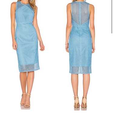 DVF light blue lace sleeveless dress size 0 - image 1