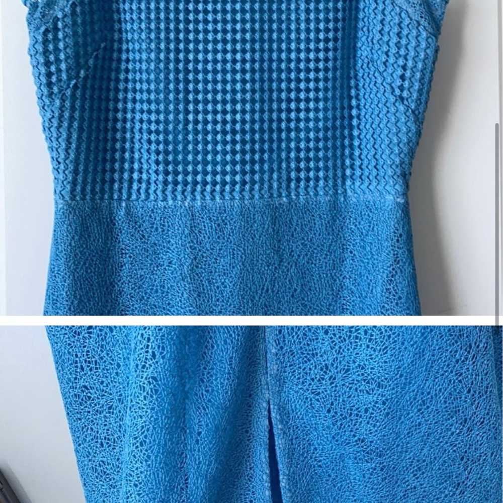 DVF light blue lace sleeveless dress size 0 - image 5