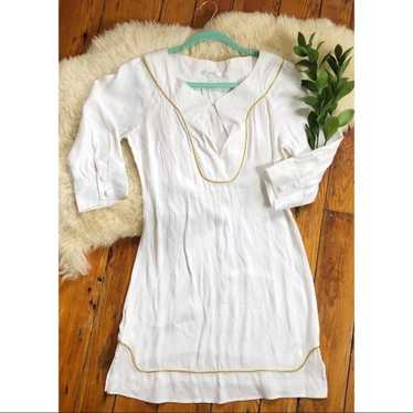 Mango Ethereal White Viscose Chain Dress