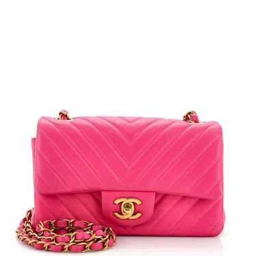 Chanel Classic Single Flap Bag Chevron Lambskin M… - image 1