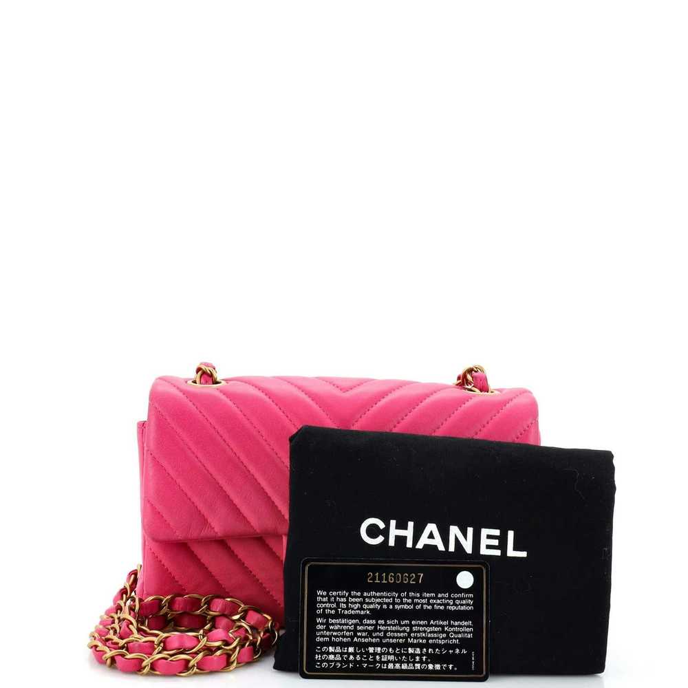 Chanel Classic Single Flap Bag Chevron Lambskin M… - image 2