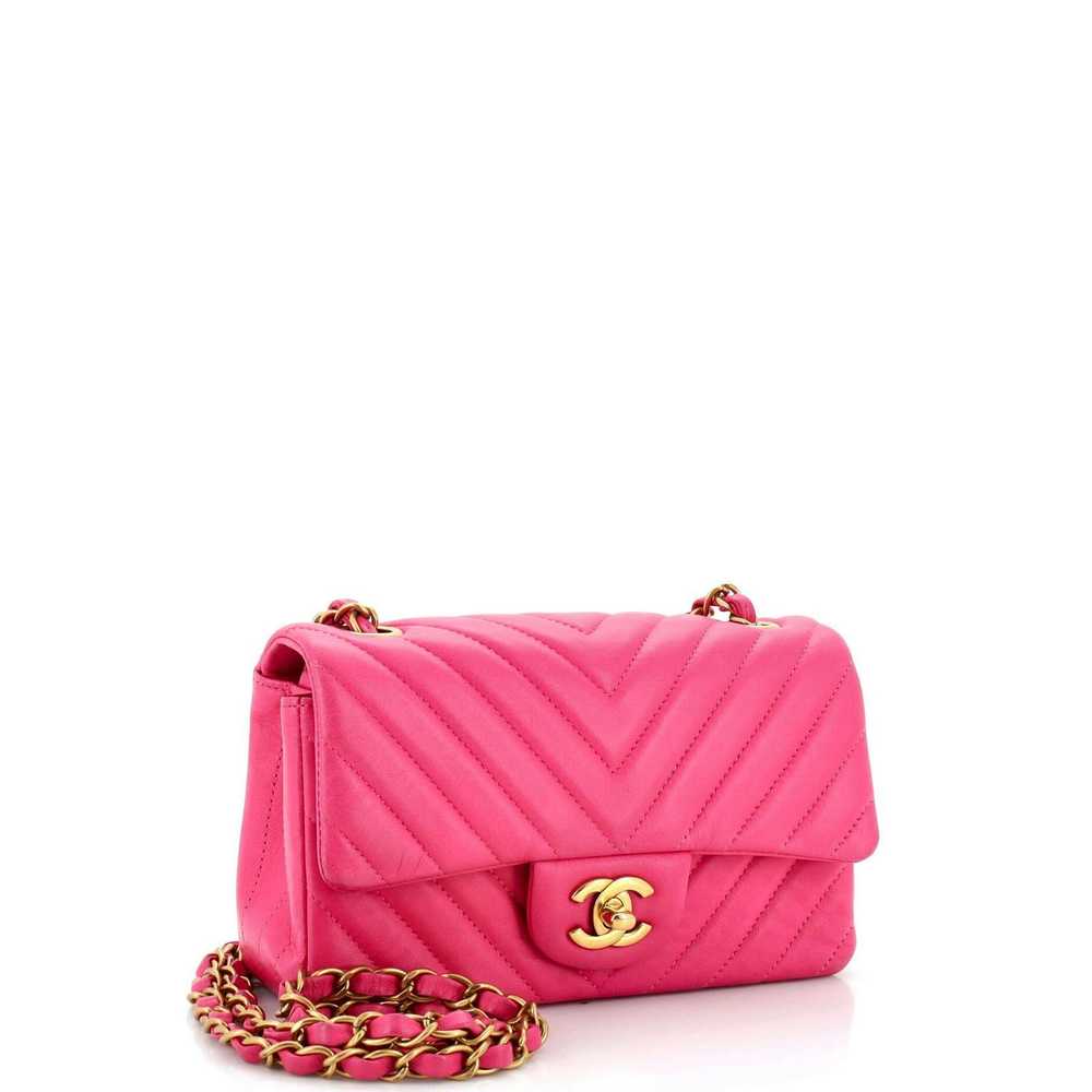 Chanel Classic Single Flap Bag Chevron Lambskin M… - image 3