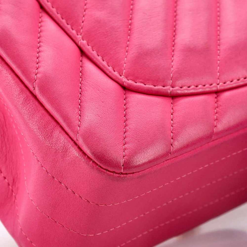 Chanel Classic Single Flap Bag Chevron Lambskin M… - image 8