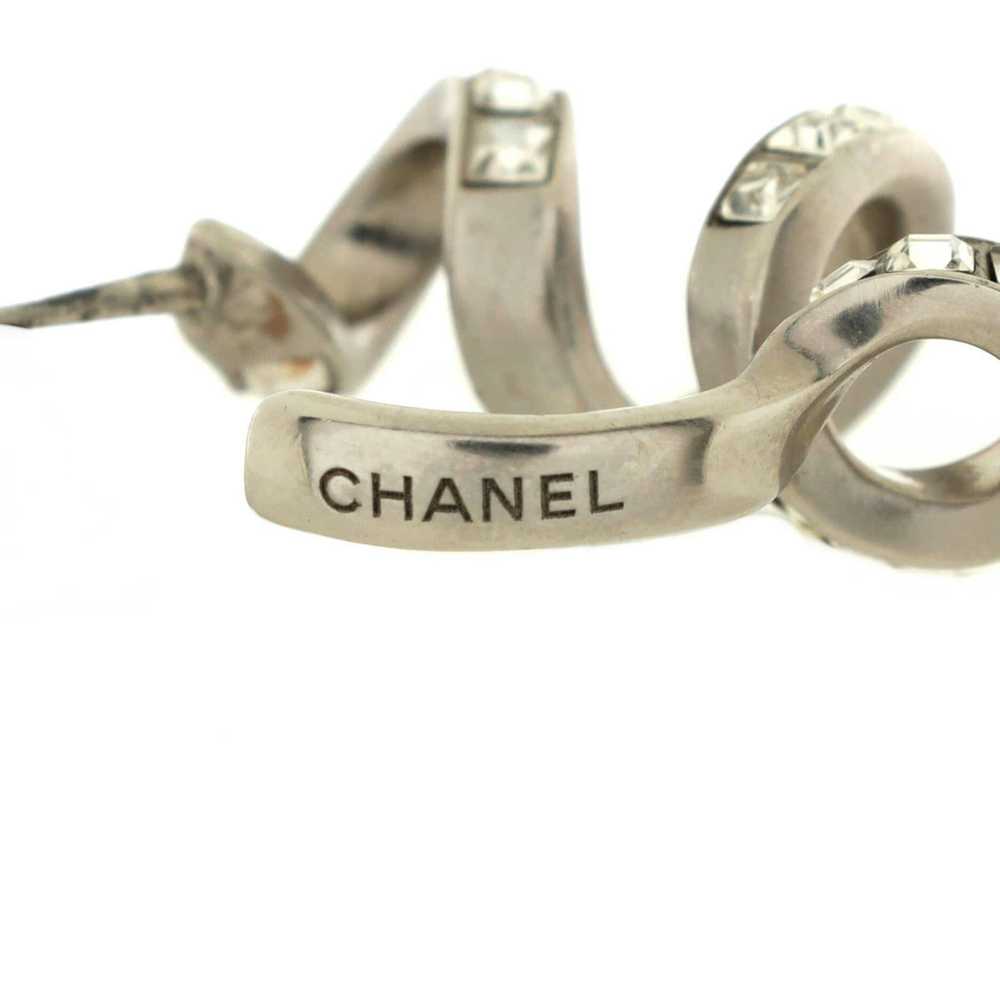 Chanel Spiral Twist Earrings Metal with Crystals … - image 3