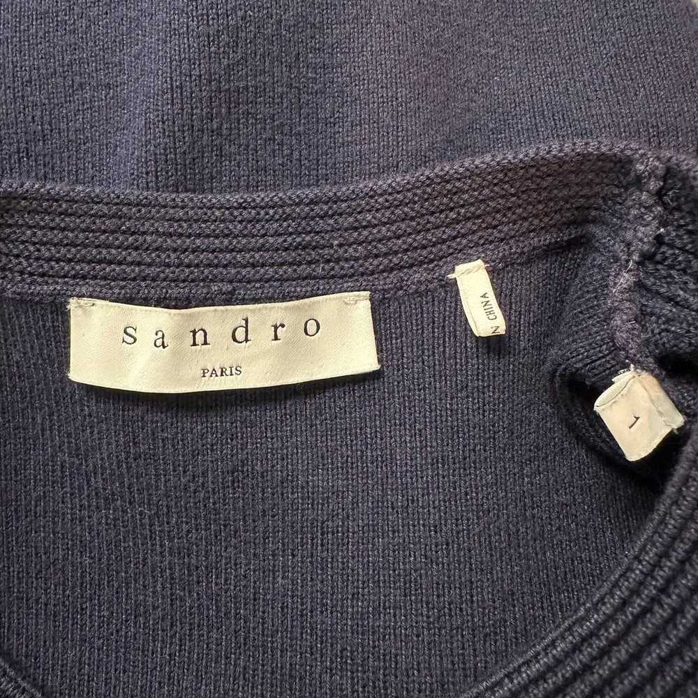 Sandro Diamond Knit Long Sleeve Fit and Flare Min… - image 10