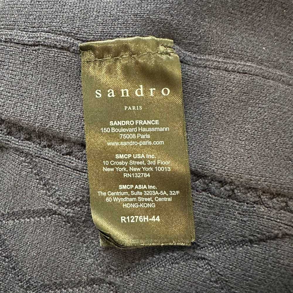 Sandro Diamond Knit Long Sleeve Fit and Flare Min… - image 11