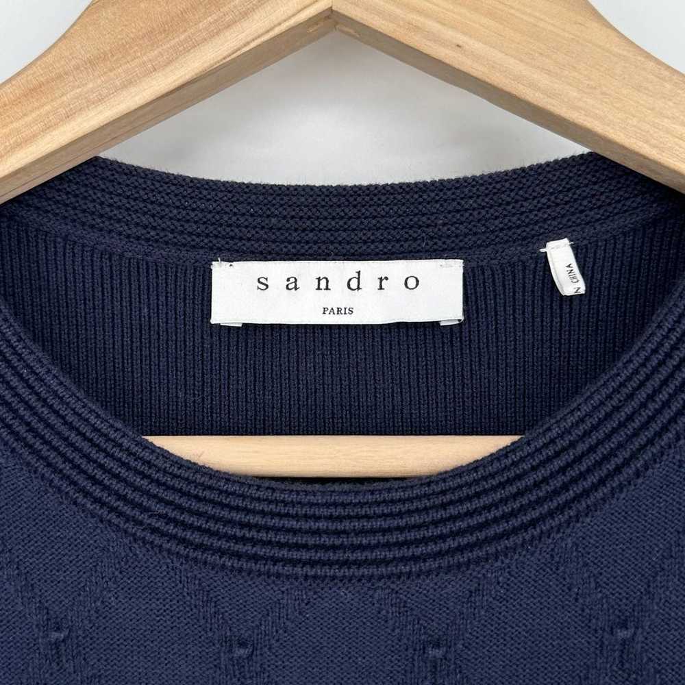 Sandro Diamond Knit Long Sleeve Fit and Flare Min… - image 9