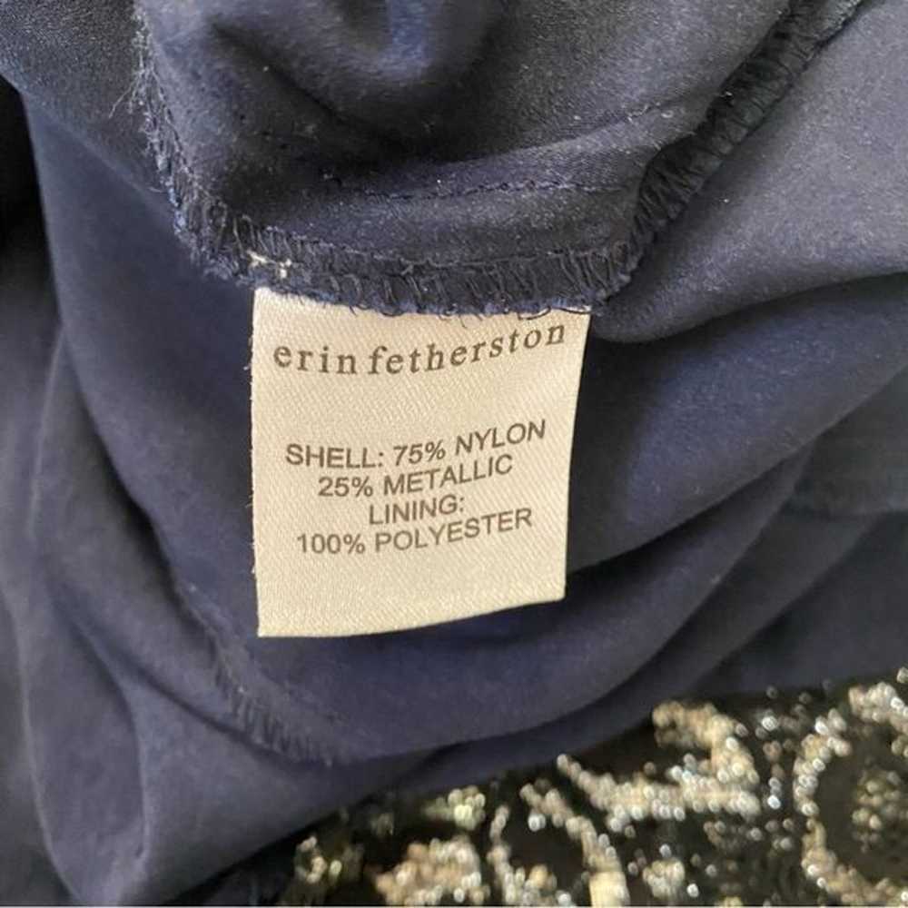 Erin Fetherston Black Lace Silver Sheath Mini Dre… - image 8