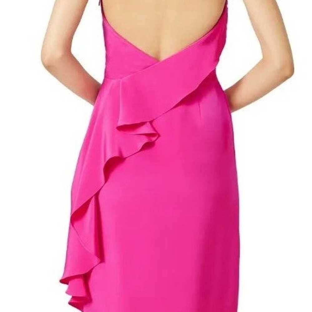 Carmen Marc Valvo fuchsia halter dress - image 2