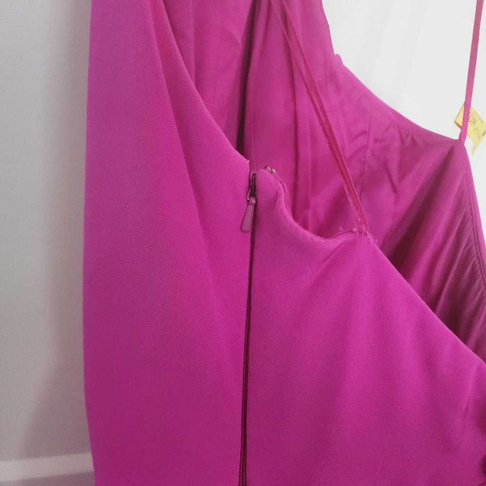 Carmen Marc Valvo fuchsia halter dress - image 6