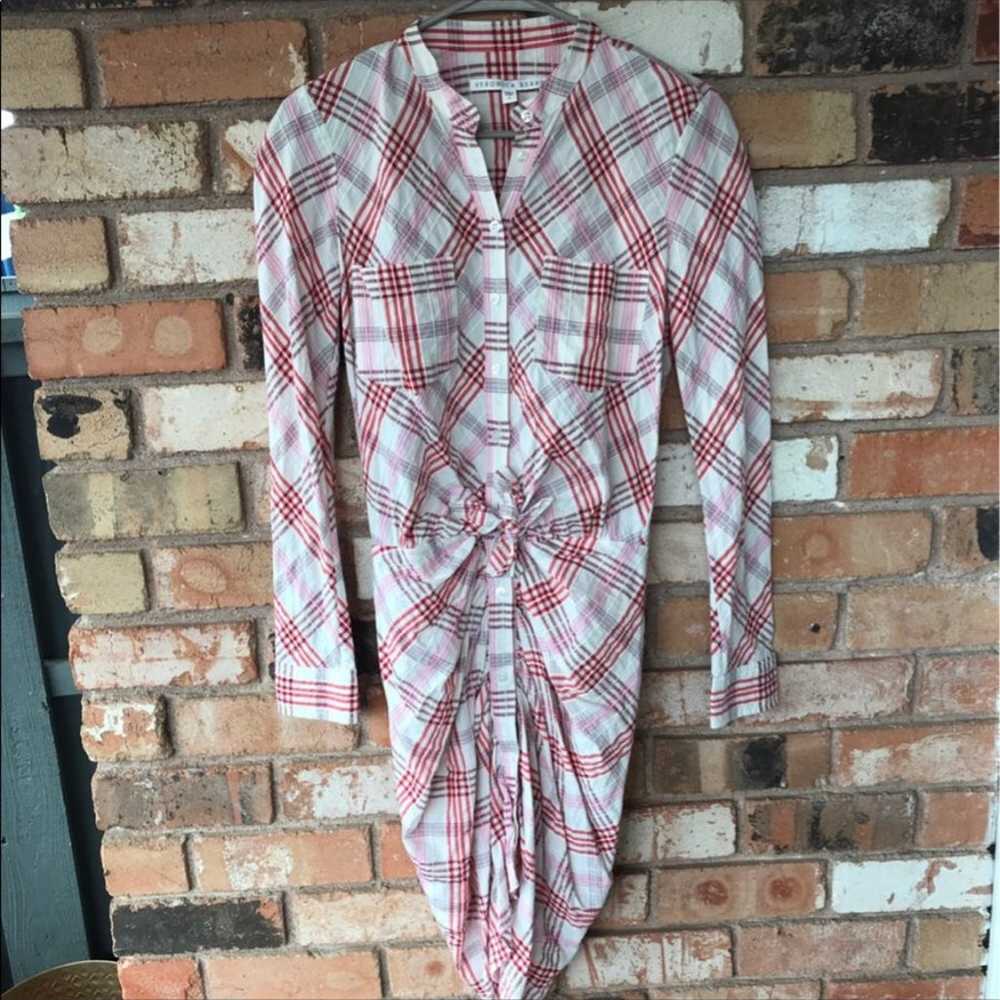 Veronica Beard Plaid Shirt Dress size 0 - image 5