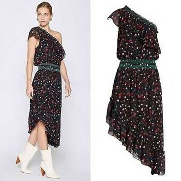 Joie Hasfa One Shoulder Silk Asymetrical Dress