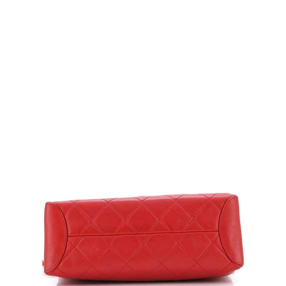 Chanel Trendy Spirit Top Handle Bag Quilted Lambs… - image 5