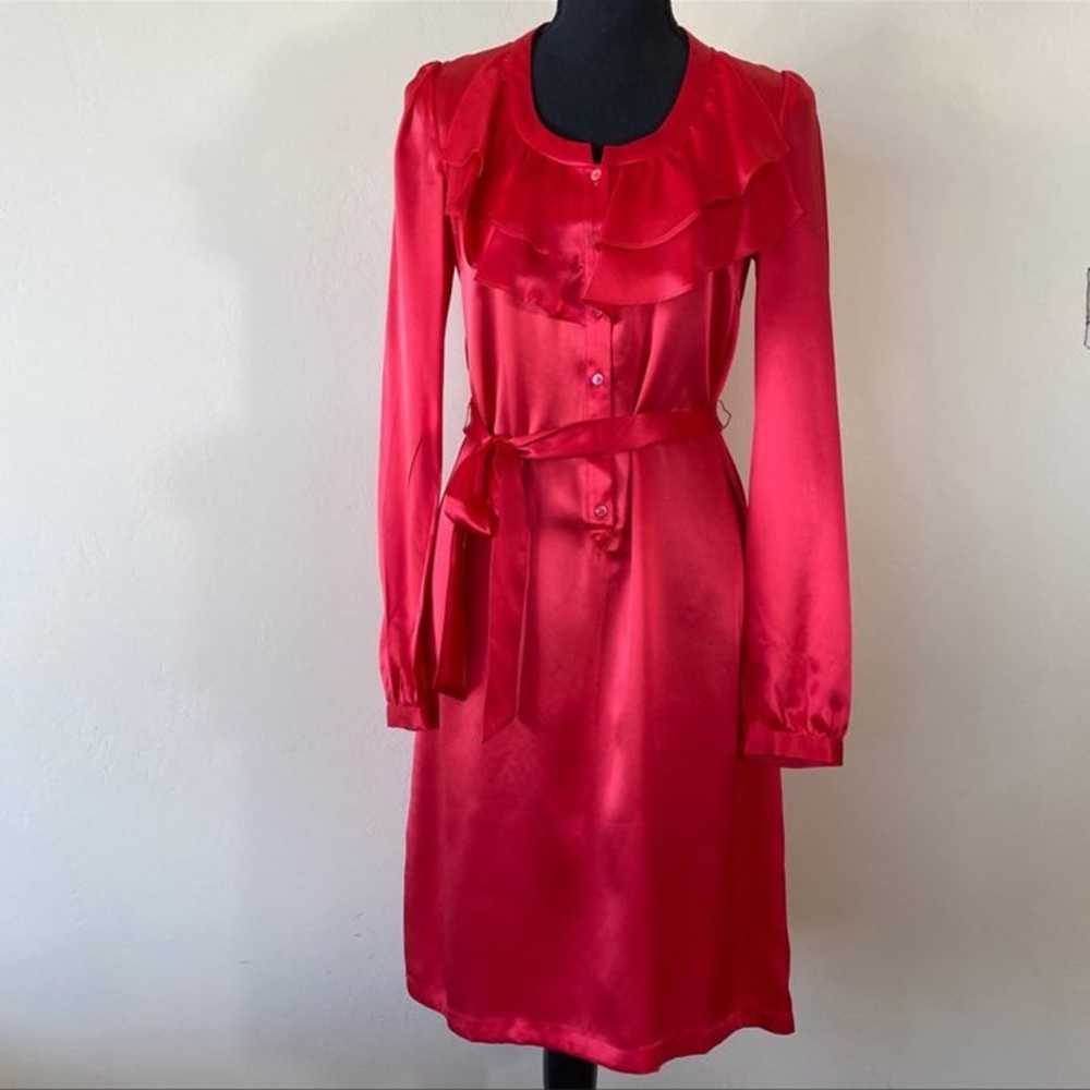 Ted Baker Red Silk Belted Dress 0 - image 5