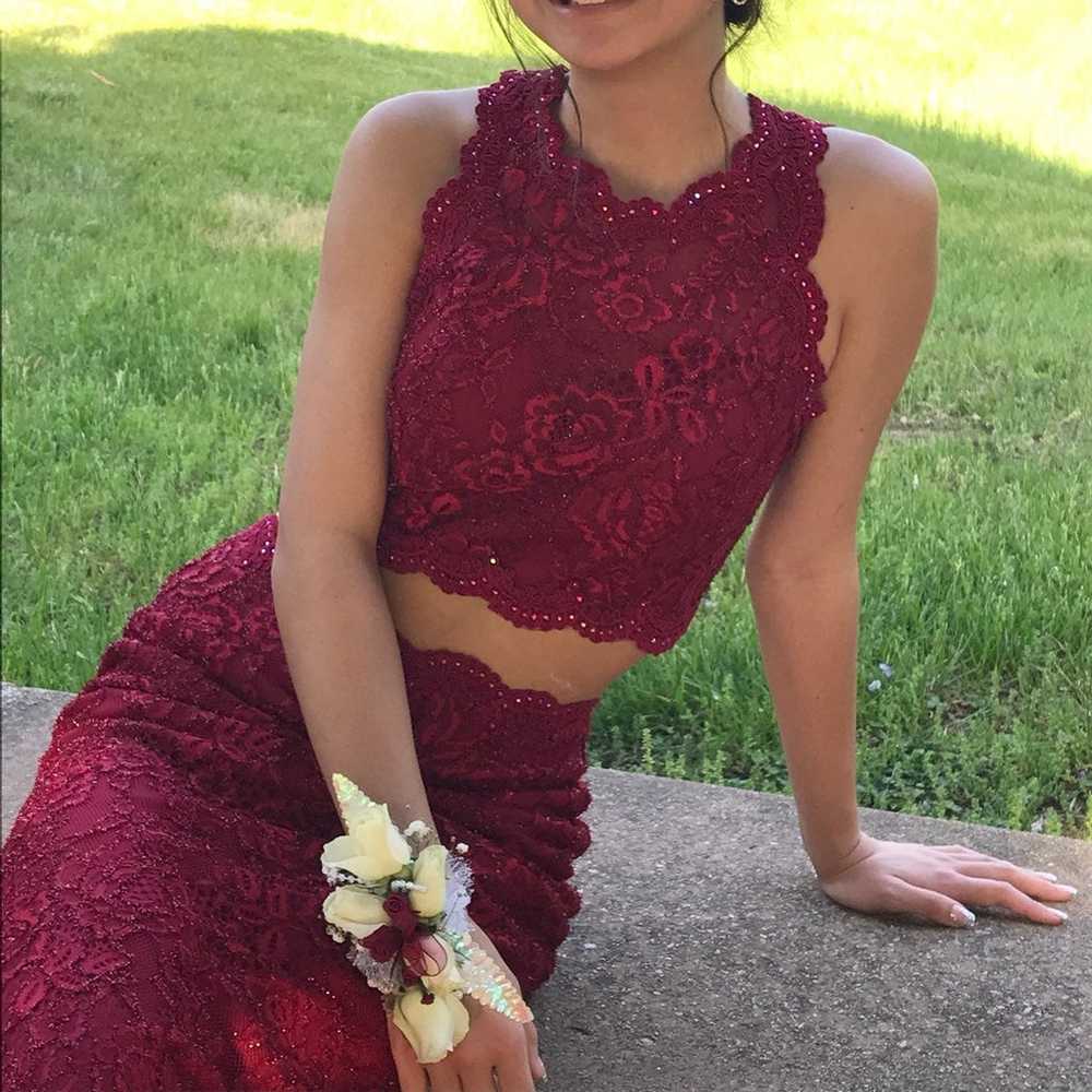 Prom Dress Wine Colored - image 2