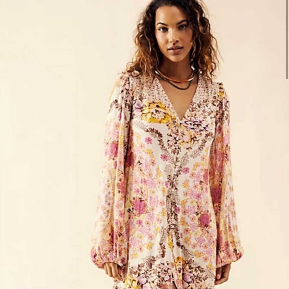 New Free People Maris Printed Midi Dress Size S R… - image 2