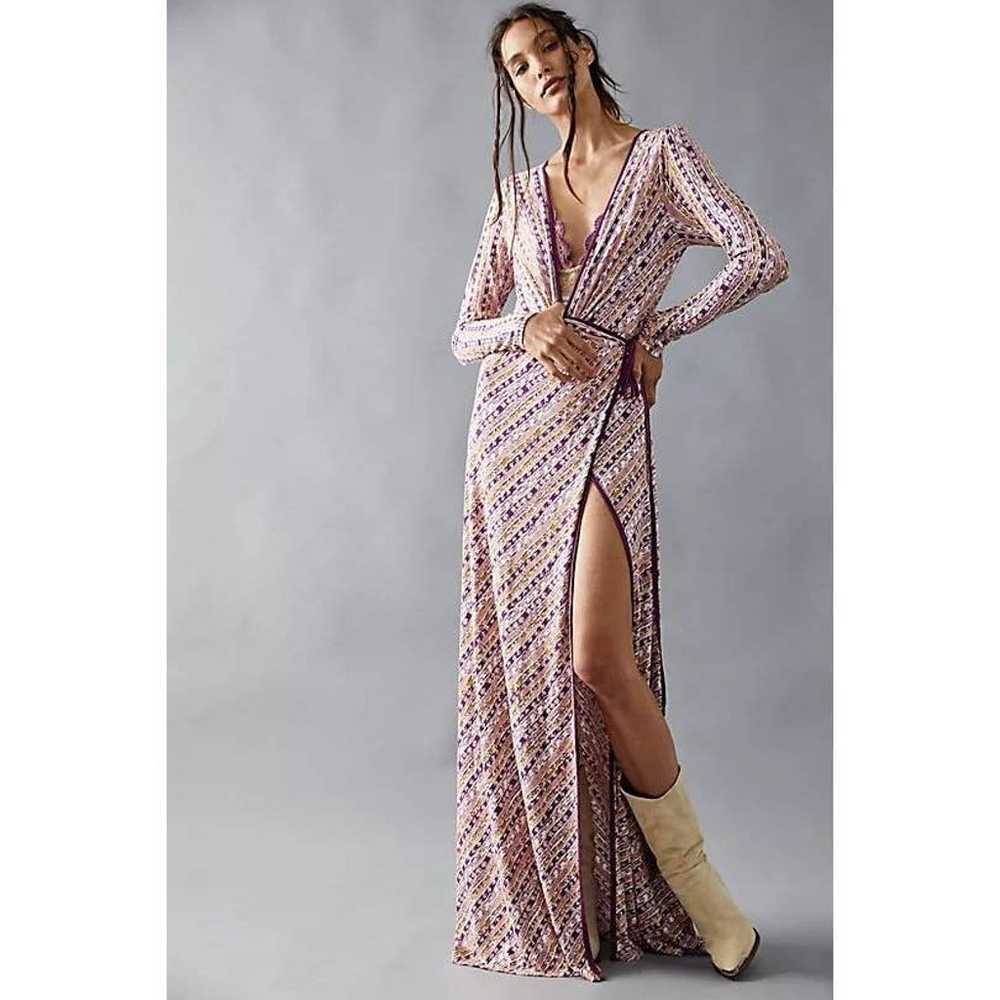 New FREE PEOPLE Phoebe Maxi Dress  $168 PEACH Sma… - image 1