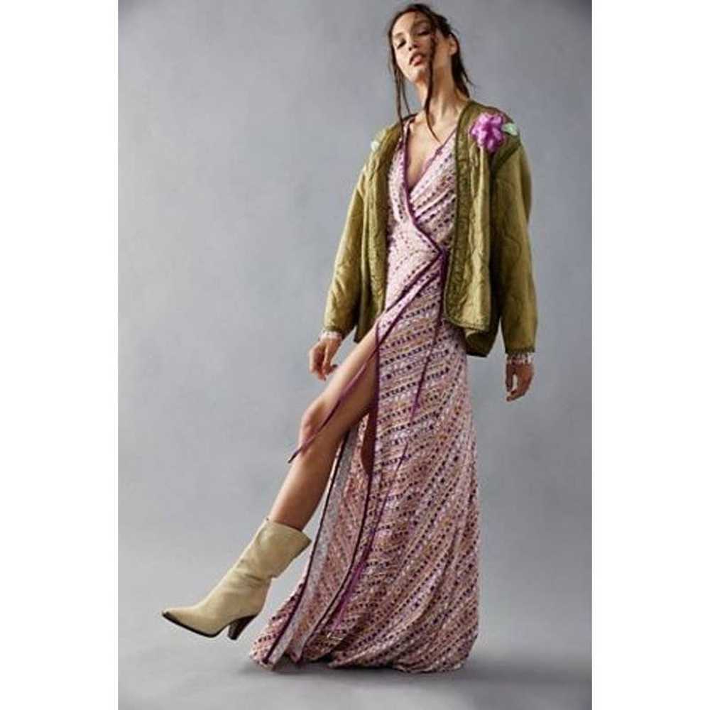 New FREE PEOPLE Phoebe Maxi Dress  $168 PEACH Sma… - image 3