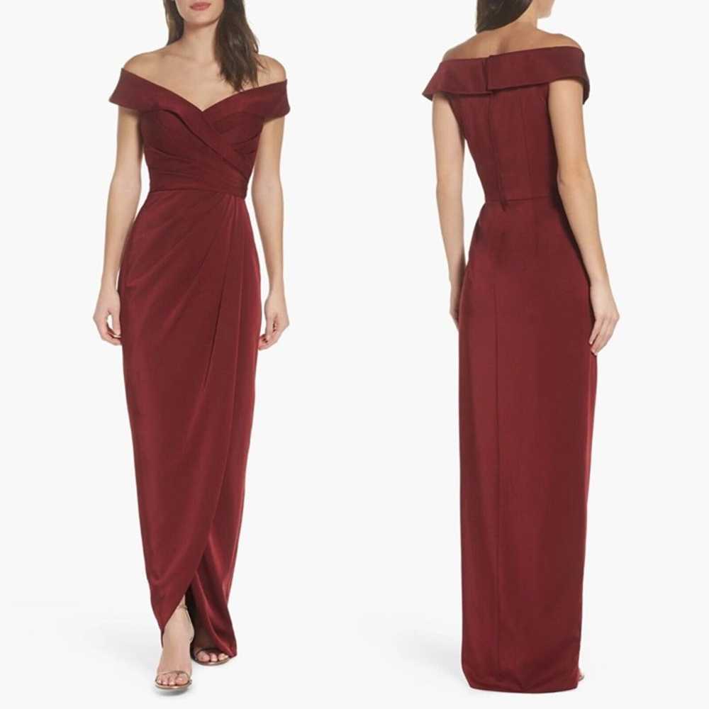 La Femme Women's 6 Dress Burgundy Red 25206 Jerse… - image 1