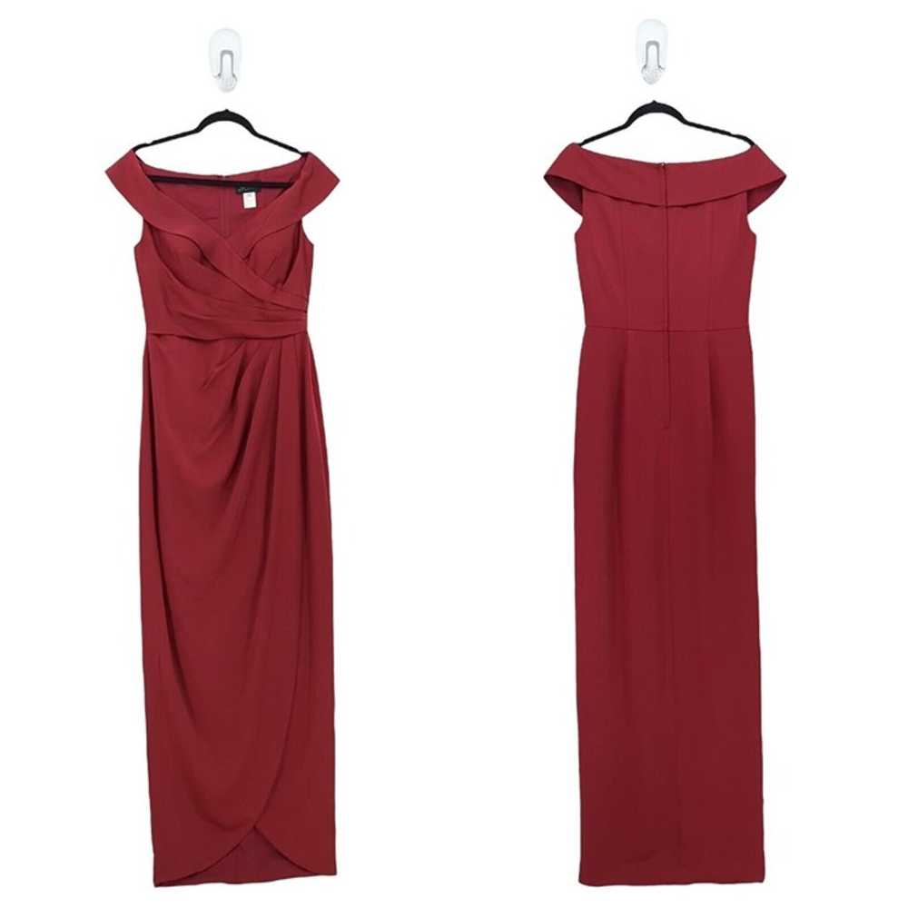 La Femme Women's 6 Dress Burgundy Red 25206 Jerse… - image 2