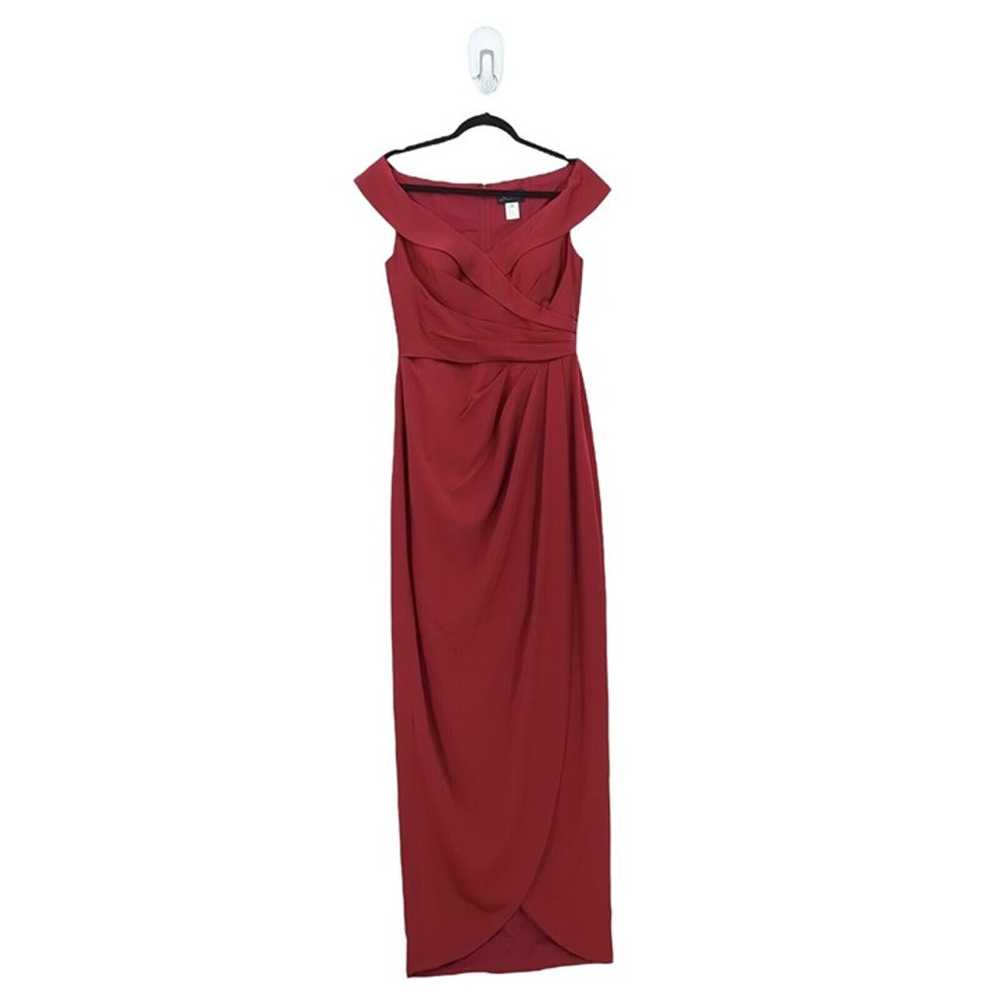 La Femme Women's 6 Dress Burgundy Red 25206 Jerse… - image 3