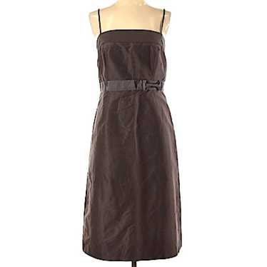 J. Crew Brown Silk Sleeveless Cocktail Dress Size… - image 1