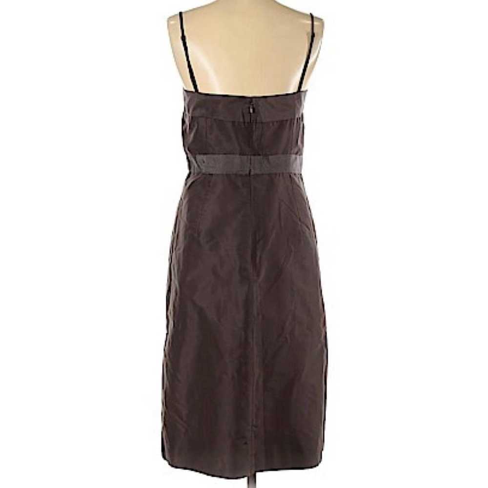 J. Crew Brown Silk Sleeveless Cocktail Dress Size… - image 2