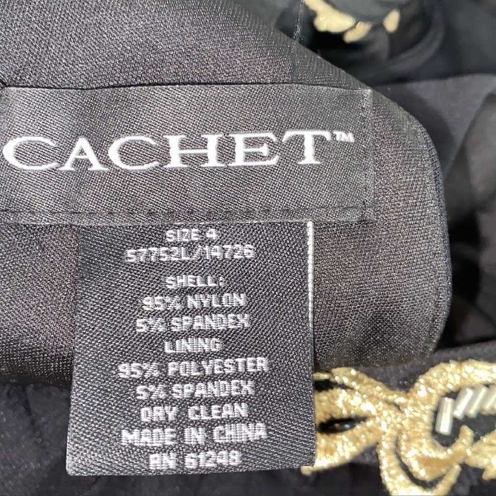 Cachet black Roman halter style maxi formal gown … - image 4