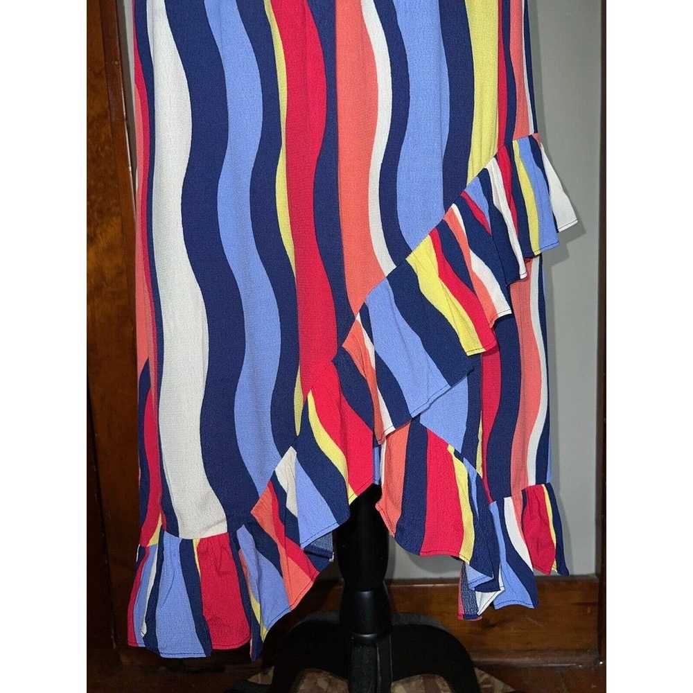 PLENTY TRACY REESE MULTICOLORED STRIPED RUFFLED F… - image 3