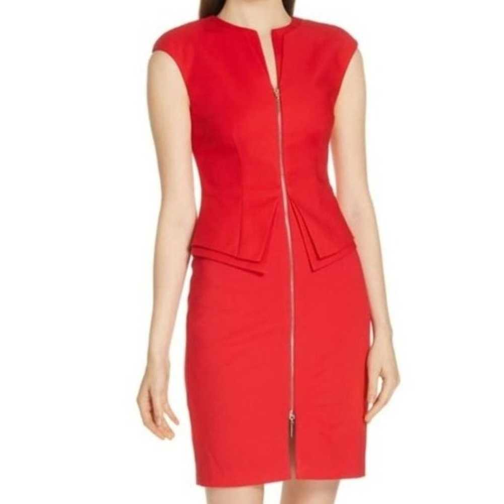 Ted Baker Structured zip up front peplum dress - image 3