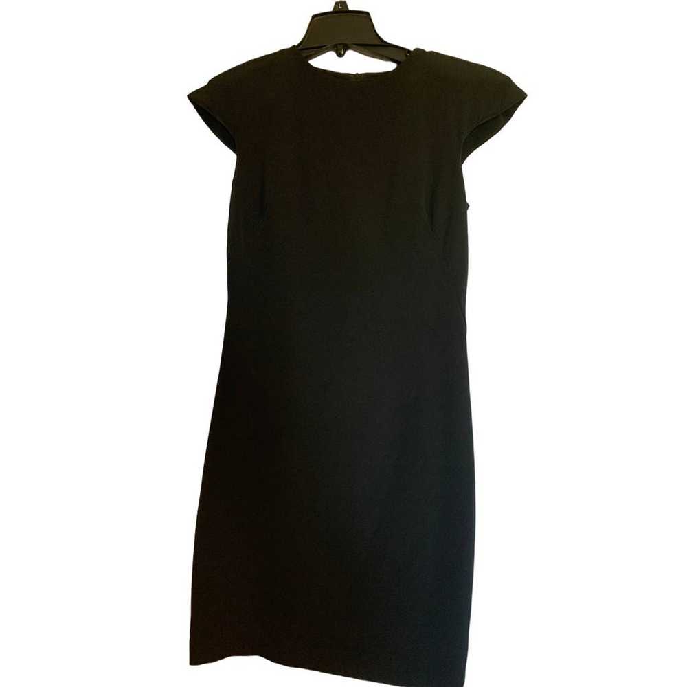 Patricia Rhodes 100% Silk Black Size 6 Cap Sleeve… - image 1